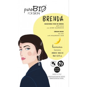 BRENDA Maschera viso in crema per Pelle Secca BANANA - puroBIO FOR SKIN