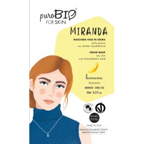 MIRANDA Maschera viso in crema per Pelle Grassa BANANA - puroBIO FOR SKIN