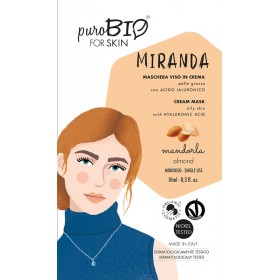 MIRANDA Maschera viso in crema per Pelle Grassa MANDORLA - puroBIO FOR SKIN