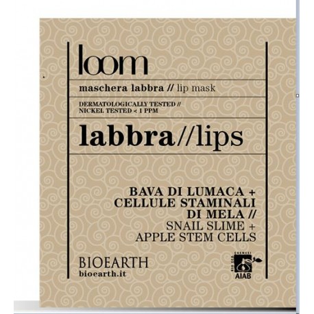 Patch labbra loom - Estratto di bava di lumaca + cellule staminali di mela - Bioearth